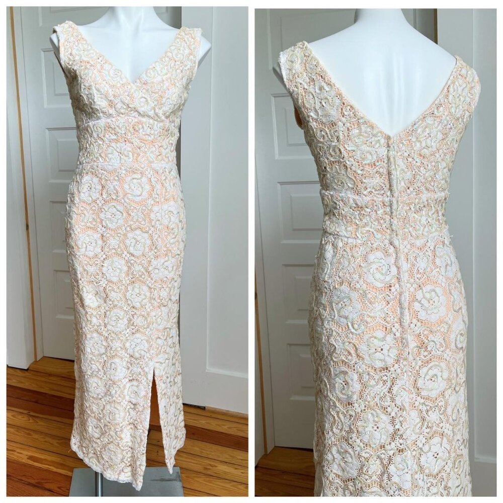 Stunning Midcentury Peach Sequin Gown
